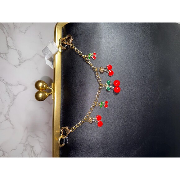 Red Cherry purse Charm Novelty Chain Strap - Picture 4 of 8